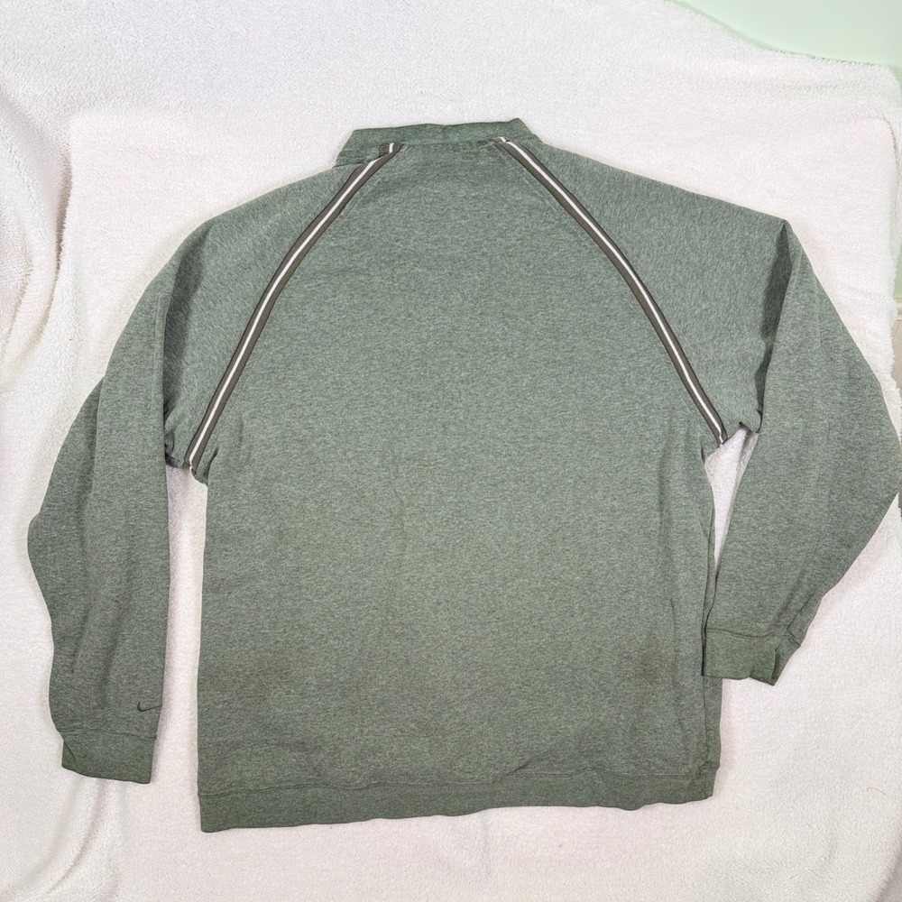 Vintage 90s Nike Spellout Crewneck Sweatshirt XL Sage Green Center Embroidered - Picture 3 of 16
